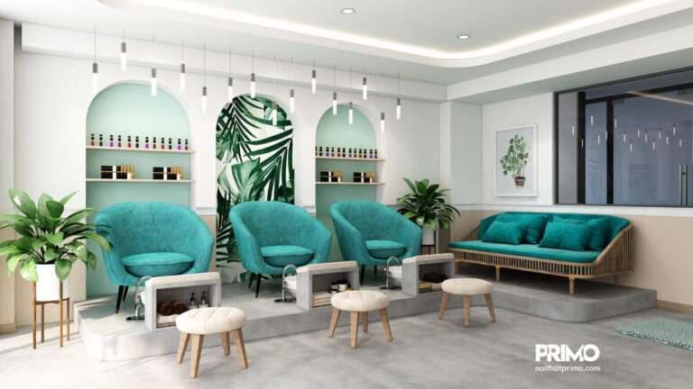 Thiết kế nail salon và cafe - Chubby - Nội Thất PRIMO